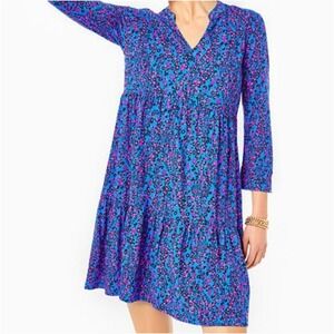 Lilly Pulitzer  Alaina  Blue Flare Growl‎ & Prowl Size XS Beach Resort Vacation